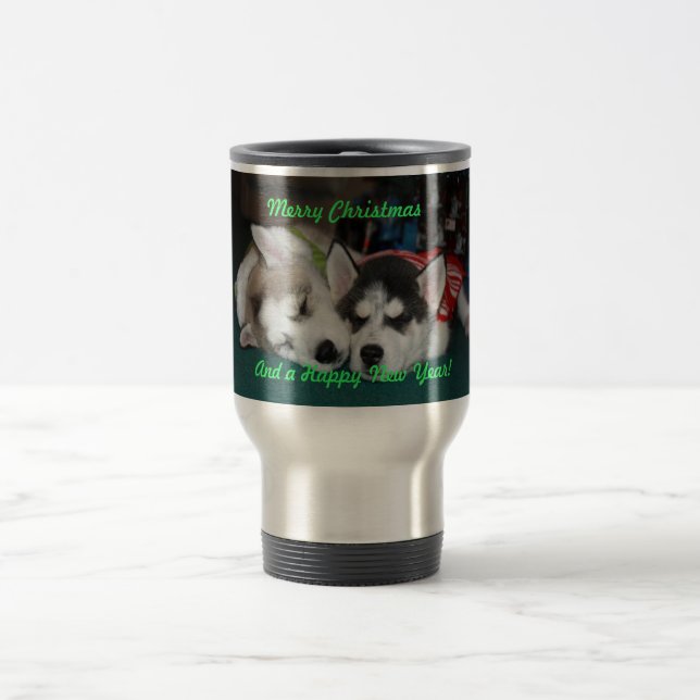 Taza de los perritos del husky siberiano del (Centro)