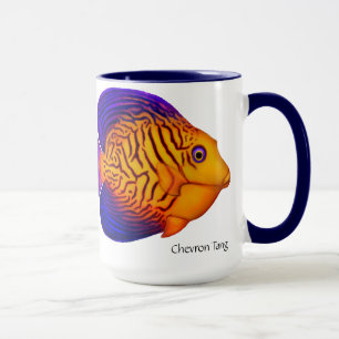 Taza de los pescados de Chevron Tang del arrecife