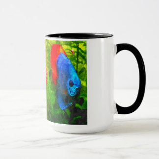 Taza de los pescados del acuario del disco