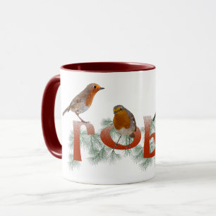 Taza de los petirrojos
