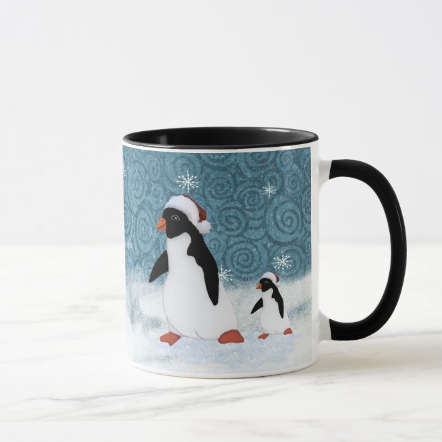 Taza de los pingüinos de Santa (Derecha)