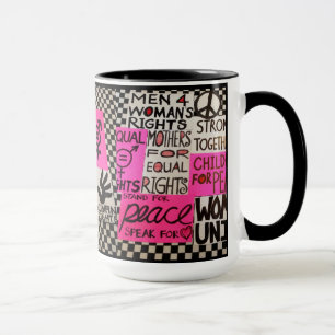 Taza de los posters de marzo de las mujeres