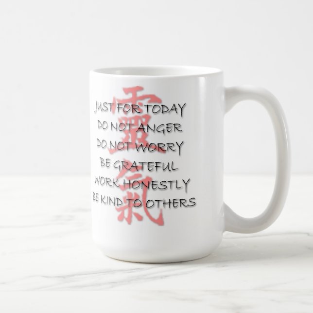taza de los preceptos del reiki (Derecha)