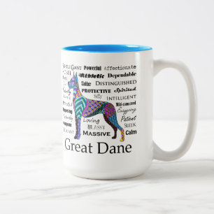 Taza de los rasgos de great dane