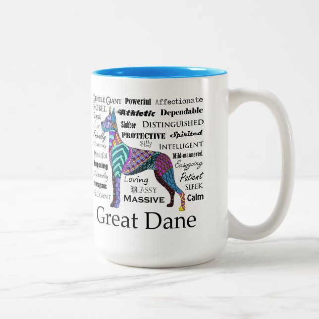 Taza de los rasgos de great dane (Derecha)