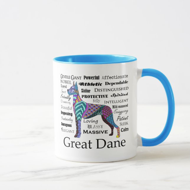 Taza de los rasgos de great dane (Derecha)