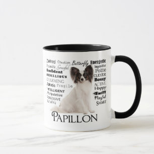 Taza de los rasgos de Papillon