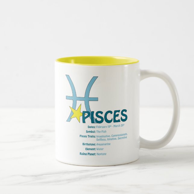 Taza de los rasgos de Piscis (Derecha)