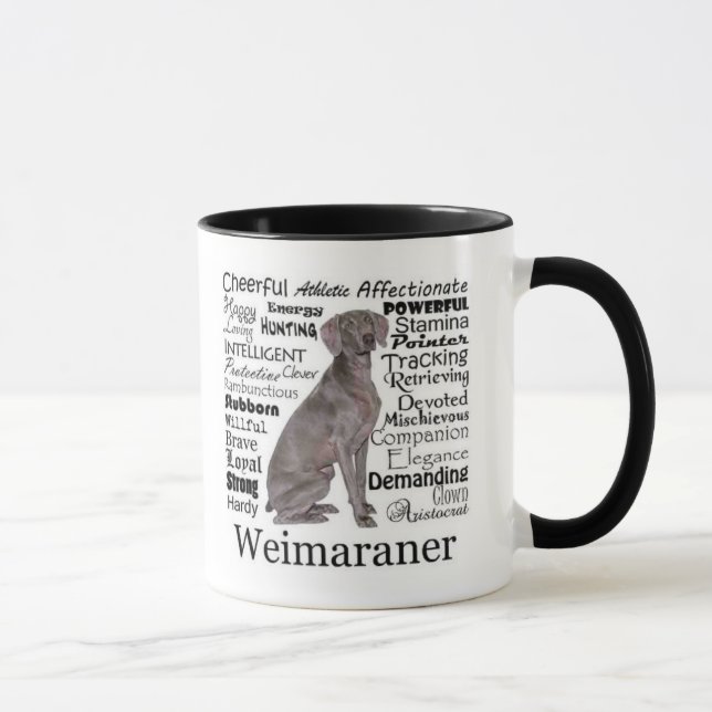 Taza de los rasgos de Weimaraner (Derecha)