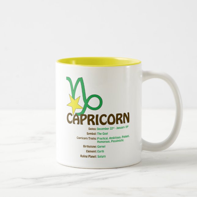 Taza de los rasgos del Capricornio (Derecha)