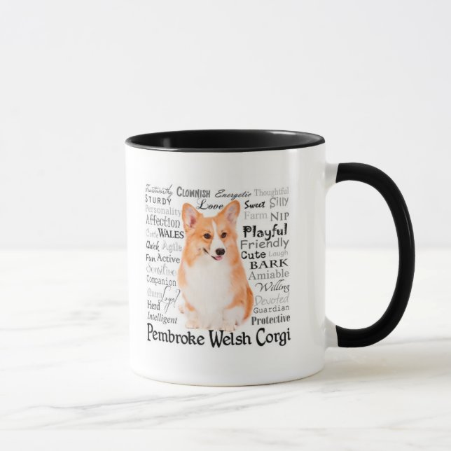 Taza de los rasgos del Corgi (Derecha)