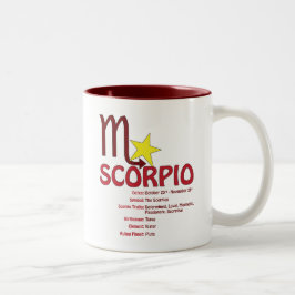 Taza de los rasgos del escorpión
