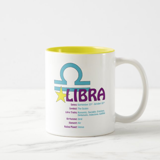 Taza de los rasgos del libra (Derecha)