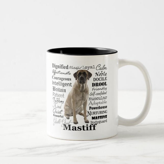 Taza de los rasgos del mastín (Derecha)