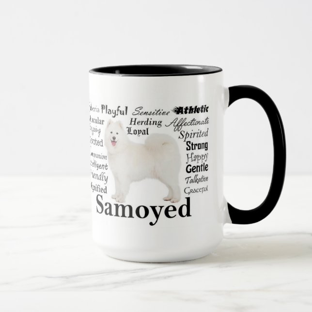 Taza de los rasgos del samoyedo (Derecha)
