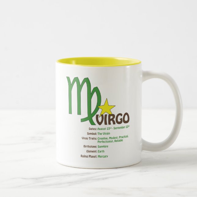 Taza de los rasgos del virgo (Derecha)