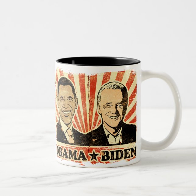Taza de los retratos de Obama Biden (Derecha)