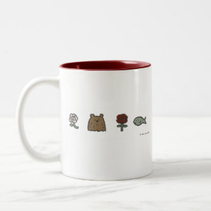 Taza de los Rosa-Oso-Rosa-Pescados
