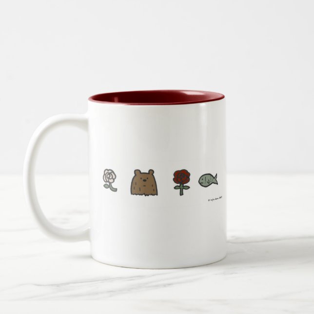 Taza de los Rosa-Oso-Rosa-Pescados (Izquierda)
