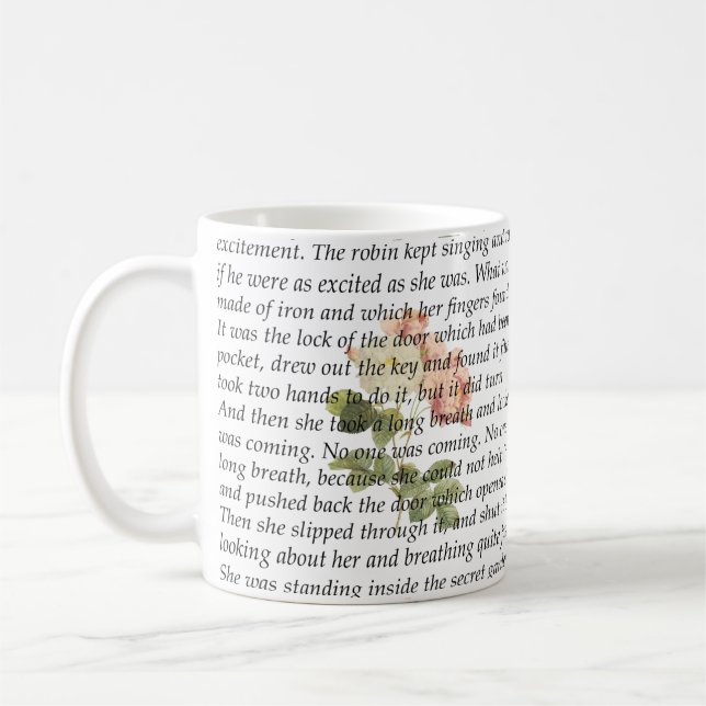 Taza de los rosas del rosa del libro del jardín (Izquierda)