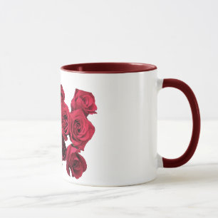 Taza de los rosas rojos