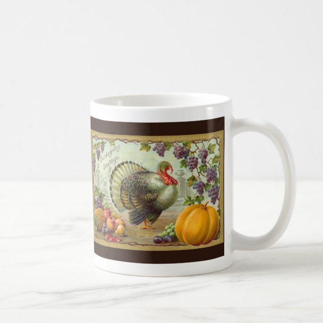 Taza de los saludos de la acción de gracias del (Derecha)