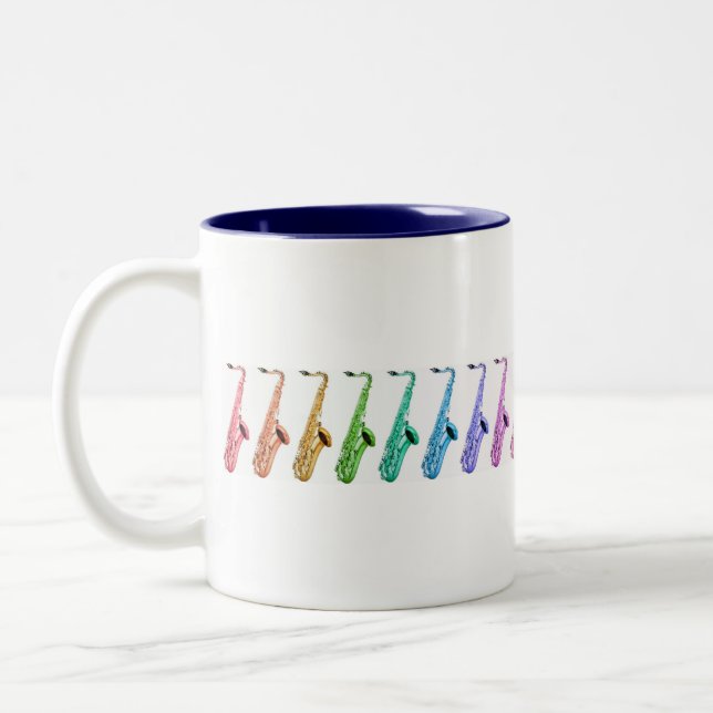 Taza de los saxofones del arco iris (Izquierda)