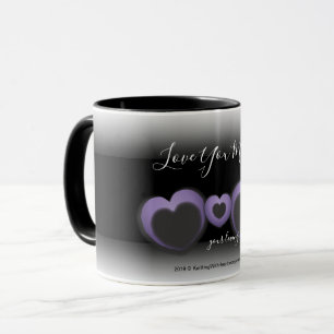 Taza ❤ de Lt PURPLE "amor usted personalizar del