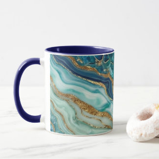 Taza de lujo azul