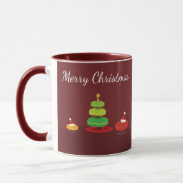 Taza de Macarons el | de las Felices Navidad
