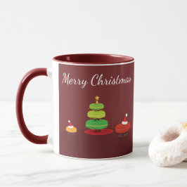 Taza de Macarons el | de las Felices Navidad
