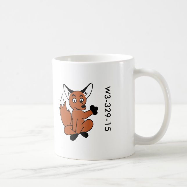 Taza de madera del Fox de la insignia (Derecha)