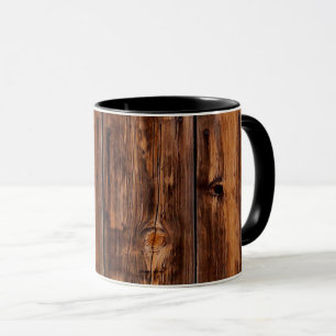 Taza de madera del oeste vieja del grano de