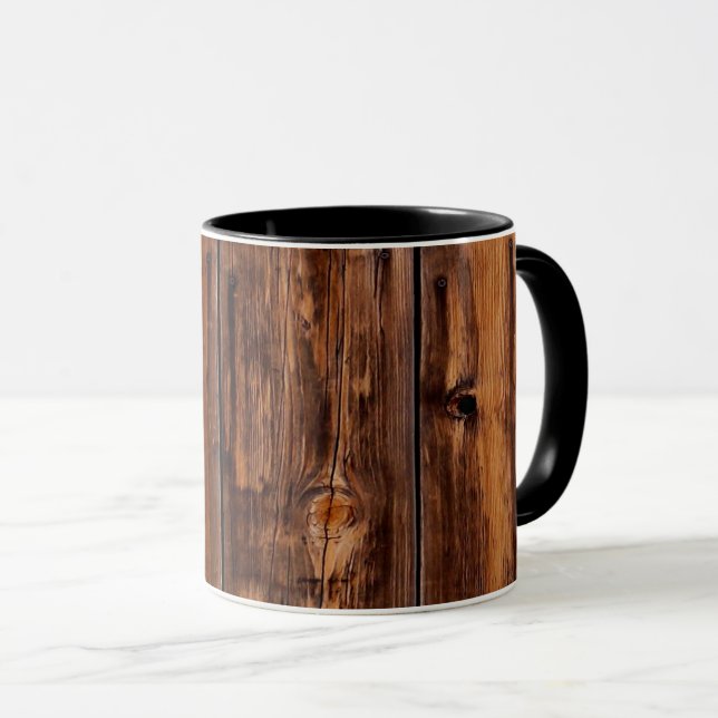 Taza de madera del oeste vieja del grano de (Anverso derecho)
