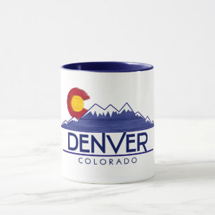 taza de madera montañas Denver Colorado