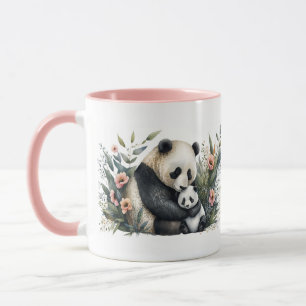 Taza de Madre Panda y Cría