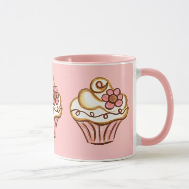 Taza de magdalena rosa (Derecha)