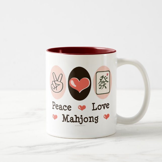 Taza de Mahjong del amor de la paz (Derecha)