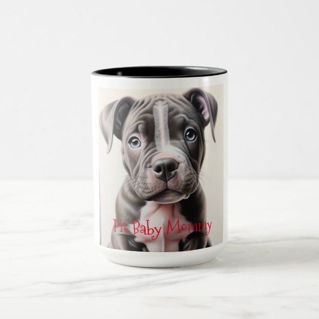 TAZA DE MAMÁ BEBÉ PITBULL (Centro)
