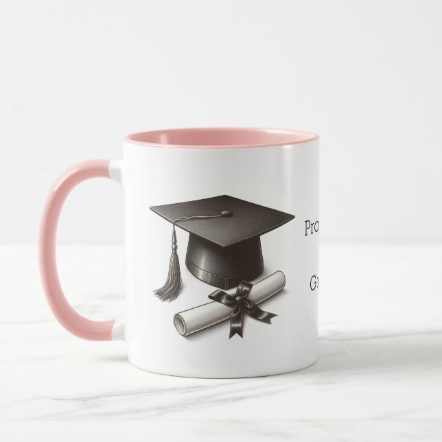 Taza de Mamá Orgullosa de un Graduado (Izquierda)