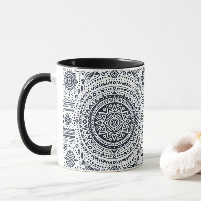 Taza de Mandala de Meditación (Con donut)