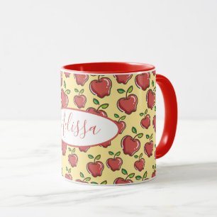 Taza de manzana roja fresca