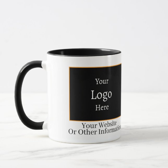 Taza de marca de negocio negro (Izquierda)