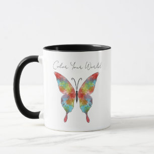 Taza de mariposa Color Splash