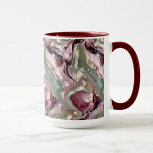 Taza de mármol Blush Sage Luxury Abstract Coffee C