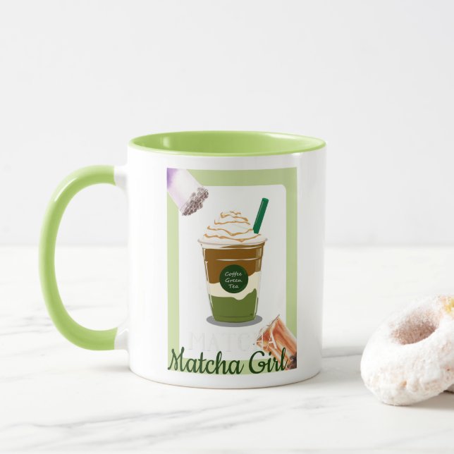 Taza de Matcha (Con donut)