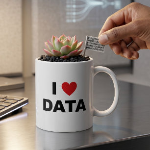 Taza de "Me encantan los datos" Taza de café par