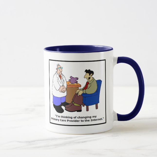 Taza de médico divertida - Cómic de Internet (Derecha)