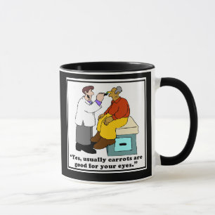 Taza de médico divertida o taza de optometrista -