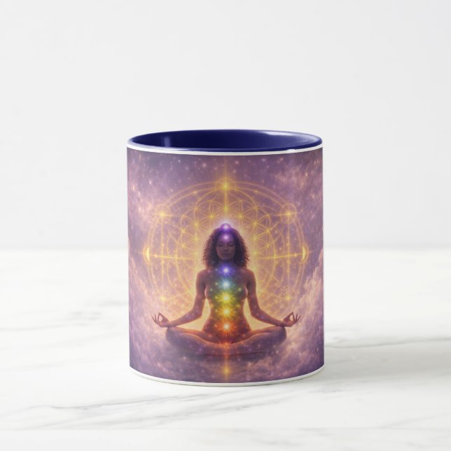 Taza de Meditación Chakra Arte Espiritual (Centro)